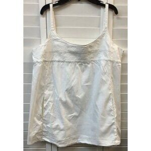 Eileen Fisher Womens White Cotton Tank Top SZ  L